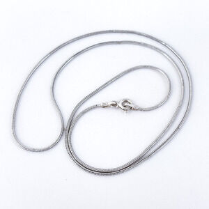 Vintage Sterling Silver 925 1.1mm Snake Chain Necklace 18"